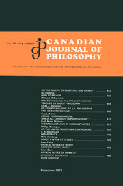 Canadian Journal of Philosophy Volume 8 - Issue 4 -