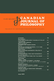 Canadian Journal of Philosophy Volume 9 - Issue 2 -