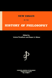 Canadian Journal of Philosophy Supplementary Volume Volume 1 - Issue 1 -  New Essays in the History of Philosophy