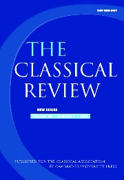The Classical Review Volume 56 - Issue 2 -