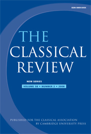 The Classical Review Volume 58 - Issue 2 -
