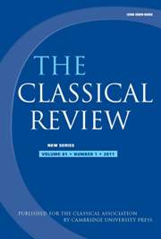 The Classical Review Volume 61 - Issue 1 -