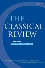 The Classical Review Volume 62 - Issue 2 -