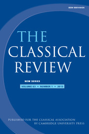 The Classical Review Volume 63 - Issue 1 -