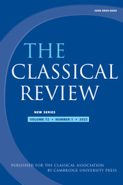 The Classical Review Volume 72 - Issue 1 -