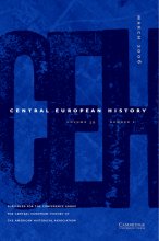 Central European History Volume 39 - Issue 1 -