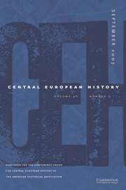 Central European History Volume 40 - Issue 3 -