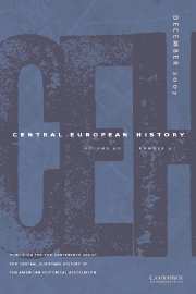 Central European History Volume 40 - Issue 4 -