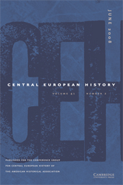 Central European History Volume 41 - Issue 2 -