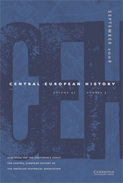 Central European History Volume 41 - Issue 3 -
