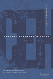 Central European History Volume 41 - Issue 4 -