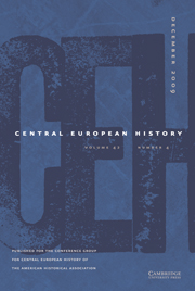 Central European History Volume 42 - Issue 4 -