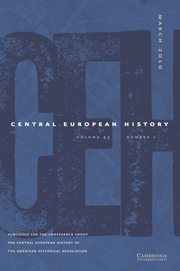 Central European History Volume 43 - Issue 1 -
