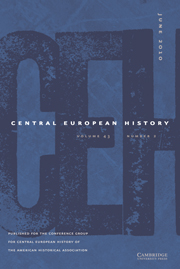 Central European History Volume 43 - Issue 2 -
