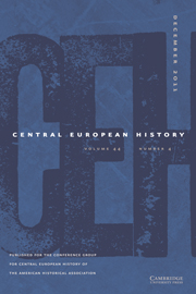 Central European History Volume 44 - Issue 4 -
