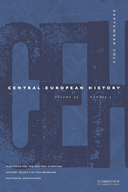 Central European History Volume 45 - Issue 3 -