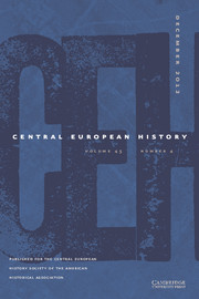Central European History Volume 45 - Issue 4 -