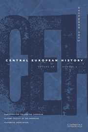 Central European History Volume 46 - Issue 4 -