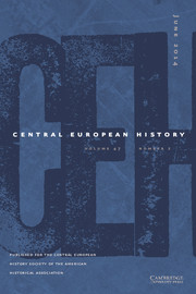 Central European History Volume 47 - Issue 2 -
