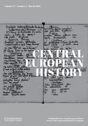 Central European History Volume 54 - Issue 1 -