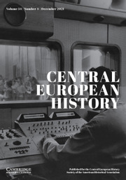 Central European History Volume 54 - Issue 4 -