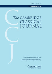 The Cambridge Classical Journal Volume 64 - Issue  -