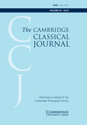 The Cambridge Classical Journal Volume 65 - Issue  -