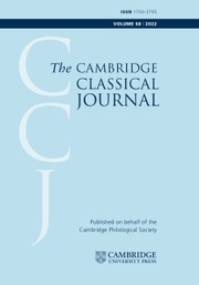 The Cambridge Classical Journal Volume 68 - Issue  -