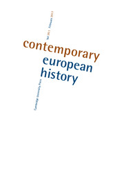 Contemporary European History Volume 26 - Issue 1 -