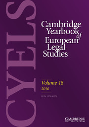Cambridge Yearbook of European Legal Studies Volume 18 - Issue  -