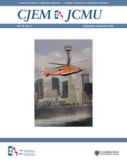Canadian Journal of Emergency Medicine Volume 18 - Issue 5 -