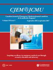 Canadian Journal of Emergency Medicine Volume 19 - Issue 5 -