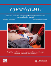 Canadian Journal of Emergency Medicine Volume 20 - Issue 2 -