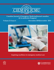 Canadian Journal of Emergency Medicine Volume 21 - Issue 6 -