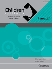 Children Australia Volume 41 - Issue 1 -