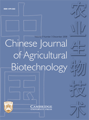 Chinese Journal of Agricultural Biotechnology Volume 5 - Issue 3 -