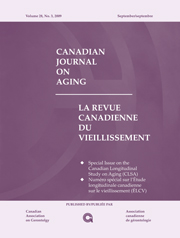 Canadian Journal on Aging / La Revue canadienne du vieillissement Volume 28 - Issue 3 -  Special Issue on the Canadian Longitudinal Study on Aging (CLSA)