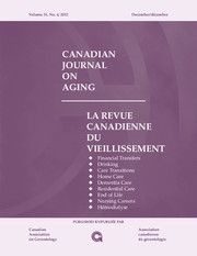 Canadian Journal on Aging / La Revue canadienne du vieillissement Volume 31 - Issue 4 -