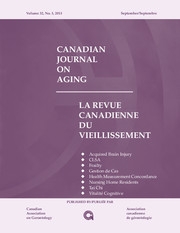 Canadian Journal on Aging / La Revue canadienne du vieillissement Volume 32 - Issue 3 -