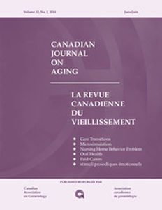 Canadian Journal on Aging / La Revue canadienne du vieillissement Volume 33 - Issue 2 -