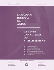 Canadian Journal on Aging / La Revue canadienne du vieillissement Volume 37 - Issue 4 -