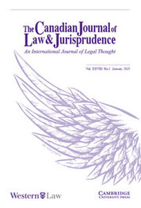 Canadian Journal of Law & Jurisprudence Volume 28 - Issue 1 -