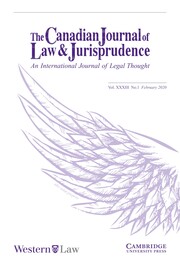 Canadian Journal of Law & Jurisprudence Volume 33 - Issue 1 -