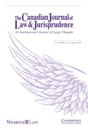 Canadian Journal of Law & Jurisprudence Volume 33 - Issue 2 -