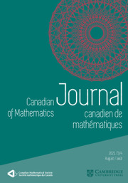 Canadian Journal of Mathematics Volume 73 - Issue 4 -
