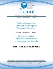 Canadian Journal of Neurological Sciences Volume 45 - Supplements2 -  ABSTRACTS: 53rd Annual Congress of the Canadian Neurological Sciences Federation
