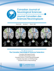 Canadian Journal of Neurological Sciences Volume 48 - Issue 2 -