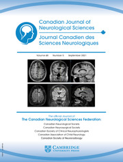 Canadian Journal of Neurological Sciences Volume 48 - Issue 5 -