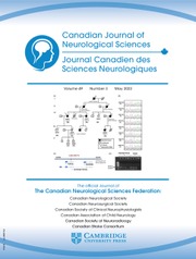 Canadian Journal of Neurological Sciences Volume 49 - Issue 3 -