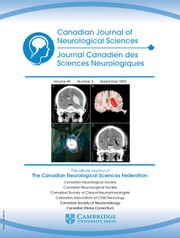 Canadian Journal of Neurological Sciences Volume 49 - Issue 5 -